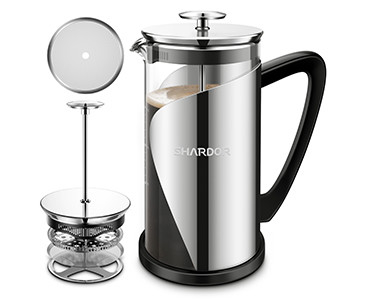 Prensa francesa libre 34oz de BPA 4 acero inoxidable del filtro 1000ML de la capa
