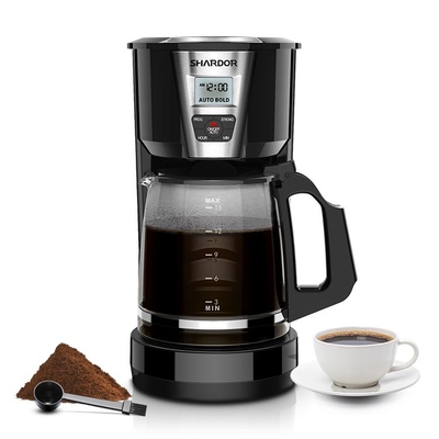 El fabricante de café programable automático del goteo vierte encima guarda las 12 tazas caliente