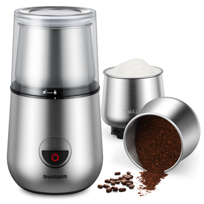 2 en 1 amoladora de café de encargo And Milk Frother 2 en 1 leche fría semi automática