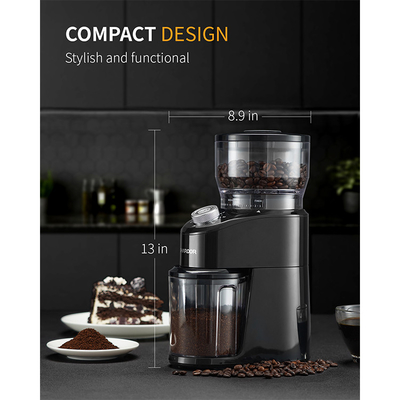 Luz azul tazas de seguridad de Burr Conical Grinder 2 a 12 del LED de la cerradura de la oficina de la máquina de café express