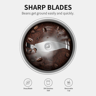 Especia de encargo de las nueces de las habas de Stainless Steel Blades de la amoladora de café del motor potente negro