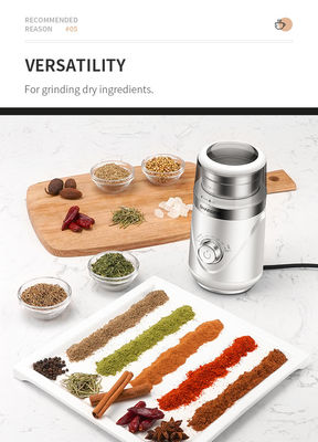 Café Bean Grinder Stainless Steel Automatic Burr Grinder ajustable del botón que mide el tiempo