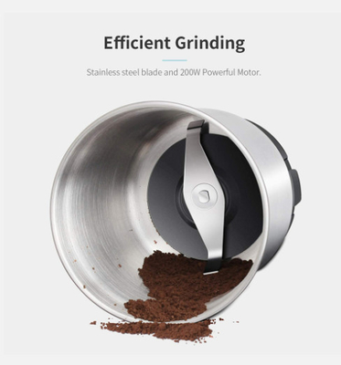 Café Bean Grinder del PDA de Grey Electric Coffee Grinder SS304 150W