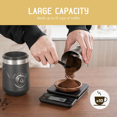 Café Bean Grinder del PDA de Grey Electric Coffee Grinder SS304 150W