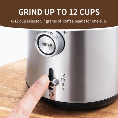 Capacidad eléctrica multifuncional de UK Plug 80g de la amoladora de café con la amoladora Cup de Removeable