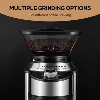luz de Burr Coffee Grinder With Blue LED del café express 200W y cerradura de seguridad