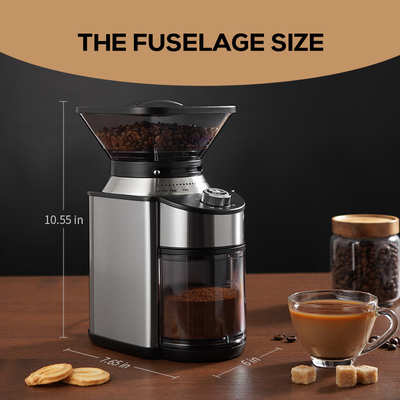 luz de Burr Coffee Grinder With Blue LED del café express 200W y cerradura de seguridad
