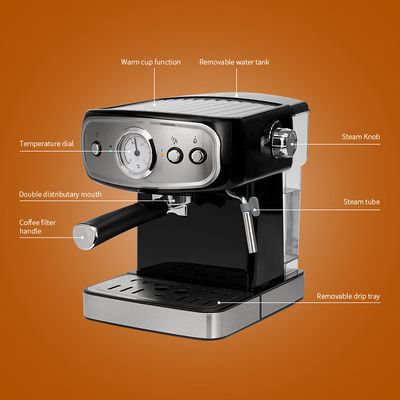 un fabricante de café express eléctrico eléctrico del capuchino de 15 barras del fabricante de café de la taza 1500ml US120V