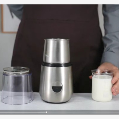2 en 1 amoladora de café de encargo And Milk Frother 2 en 1 leche fría semi automática