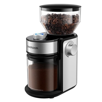 Cerradura de pulido Burr Flat Silver de Safty de 12 de la taza de la cuchilla ajustes de Burr Coffee Grinder 16 eléctricos