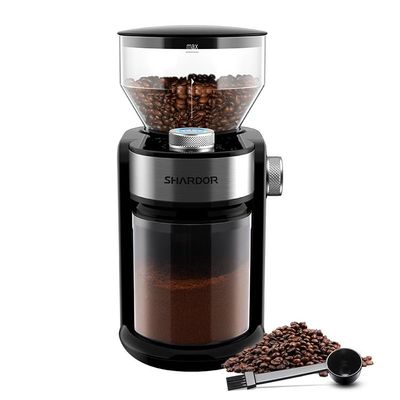 Fabricante de café profesional ajustable eléctrico portátil de Burr Coffee Grinder Silver 240g