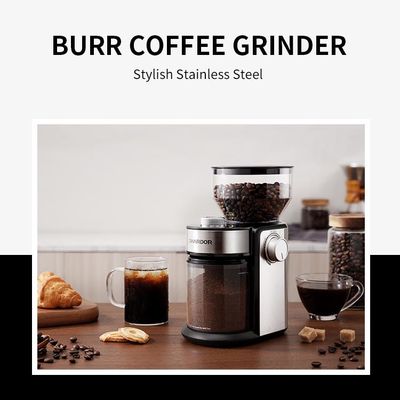 Fabricante de café profesional ajustable eléctrico portátil de Burr Coffee Grinder Silver 240g