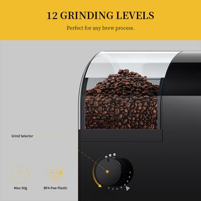 Pequeña máquina de café express casera de la cocina ajustable de Mini Coffee Grinder Machine 60g PSE
