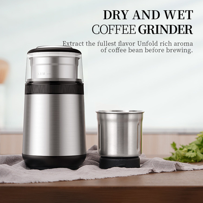 2 tazas desprendibles de café de la función multi Bean Grinder eléctrico ajustable del fabricante 200W