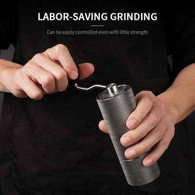 CNC manual de plata de la amoladora de café de la mano que corta el PDA Burr Grinder eléctrico de la capacidad 25g