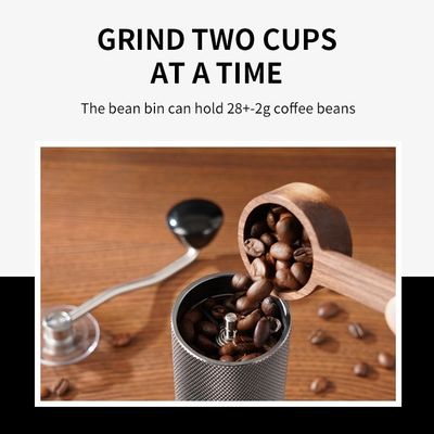 Acero inoxidable 25g Carry Easily de la aleación cónica reservada de Burr Manual Coffee Grinder Aluminium