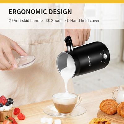 Máquina comercial negra del vapor de la leche del café express de la leche de Frother del calor eléctrico del calentador