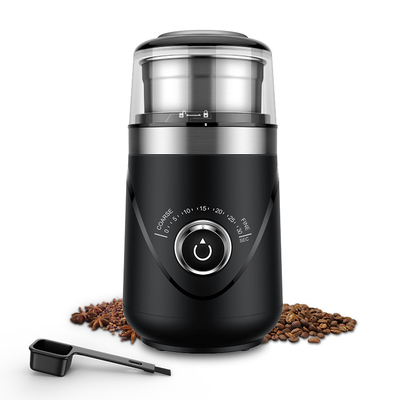 Botón Burr Coffee Grinder portátil de la sincronización del ruido del DB de la capacidad 70g Burr Mill Grinder 63