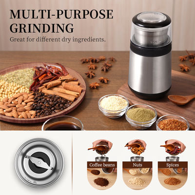 Café transparente Bean Flat Burr Espresso Grinder de la taza del fabricante de café del café express de la tapa SS304