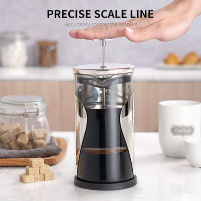 Prensa francesa de acero inoxidable de la prensa de café de la pared doble de cristal grande francesa del fabricante 1000ML