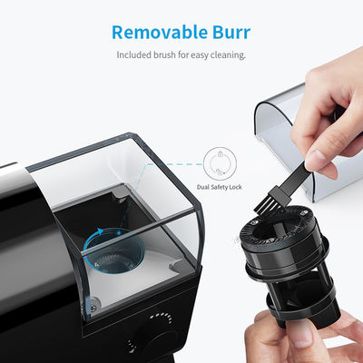 Máquina de pulir del café de Mini Black Burr Coffee Grinder 100W para el hogar