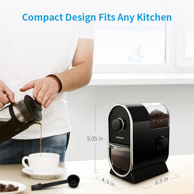 Máquina de pulir del café de Mini Black Burr Coffee Grinder 100W para el hogar