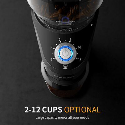 Luz profesional de Burr Grinder LED de la pantalla táctil automática con Bean Hopper desprendible