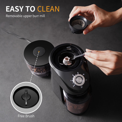 Luz profesional de Burr Grinder LED de la pantalla táctil automática con Bean Hopper desprendible
