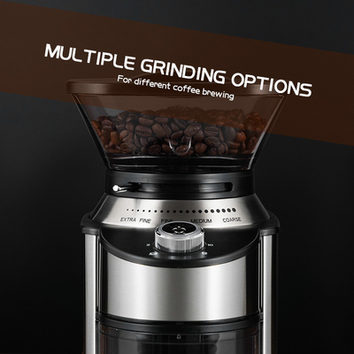 amoladora de café portátil eléctrica de encargo 150g Removable Upper Burr 19 selecciones de la rutina