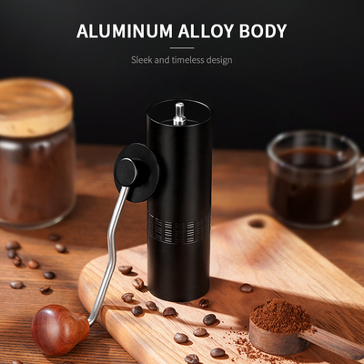 Acero manual portátil ajustable Burr Grinder de Aluminum Alloy Stainless de la amoladora de café